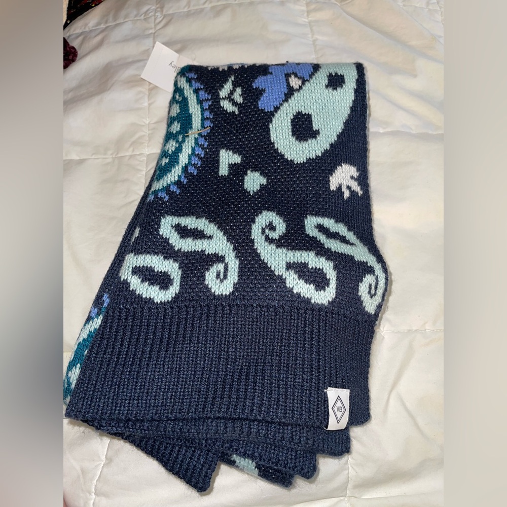NWT Vera Bradley Paisley Knit Scarf w/ Multicolor Patterns